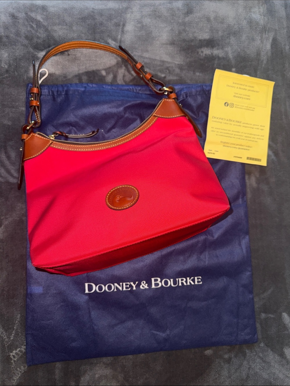 Dooney & Bourke Red Nylon Large Erica